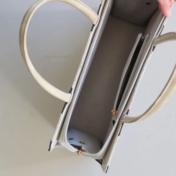 1960s Lee Sands Black and White Chevron Eel Skin Handbag - Picture 16 of 16